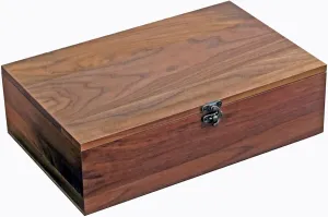 Walnut Wood Storage Box ??Handcrafted Organizer for Jewelry, Watches, Keepsakes??11"x7"x3.1" Multipurpose Storage Box