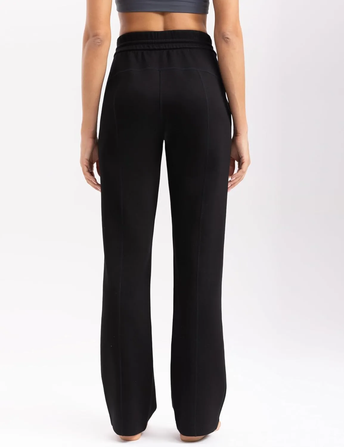 Women's Sweatpants with Pockets Elastic High Waisted Joggers Casual Straight Leg Drawstring Athletic Pants 31''