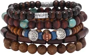 Wood Bead Necklace Africa Wooden Chain Statement Unisex Chunky Necklaces