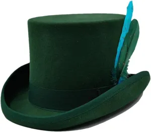 Wool Felt High Top Hat Wool Magician High Hat Jazz Top Hats Men and Women Flat Felt Hat Men's Costume Hats