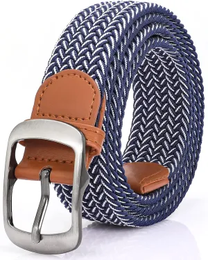 XZQTIVE Braided Belt Stretch Belt for Men and Women Multicolored Woven Golf Belt Elastic Jean Belts
